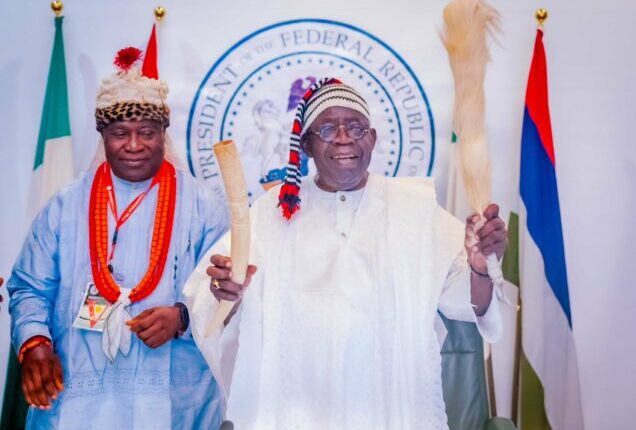 Tinubu conferred “Otuekong” title by Akwa Ibom traditional rulers
