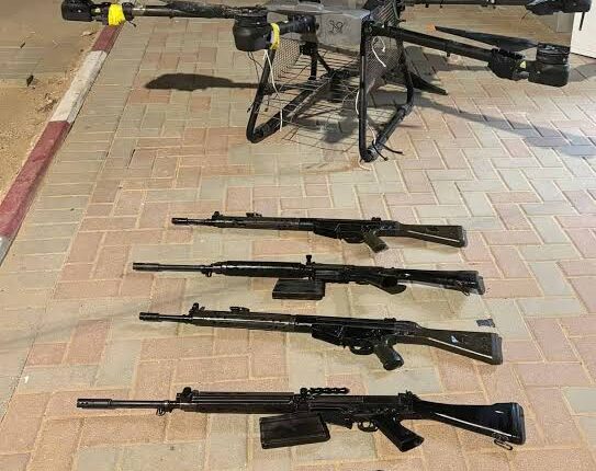 IDF Intercepts Drone Smuggling Assault Rifles From Egypt