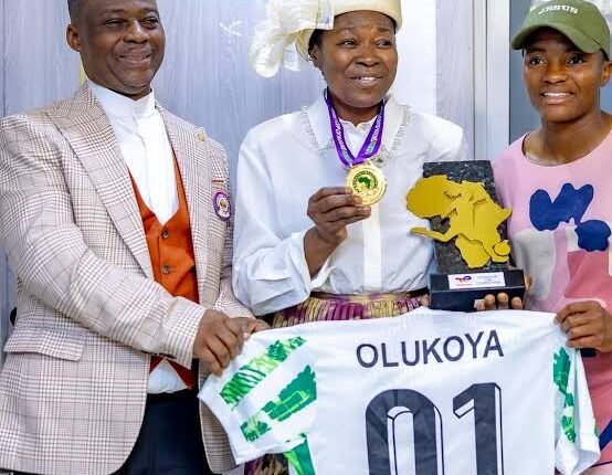 Super Falcons Captain Rasheedat Ajibade Dedicates WAFCON Medal to Pastor Olukoya at MFM Church