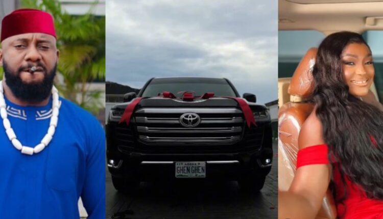 Yul Edochie Celebrates Lizzy Gold for Gifting Herself a New Car on Her Birthday