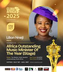 Lilian Nneji Wins African Outstanding Music Minister Award at CLIMA 2025