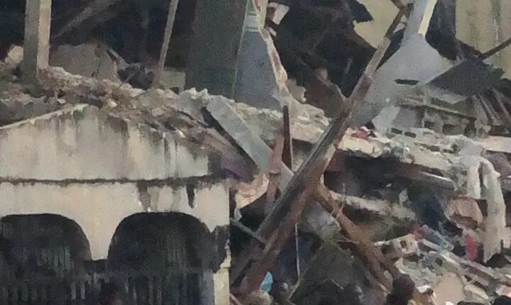 Many feared trapped as two-storey building collapses in Lagos, 15 rescued