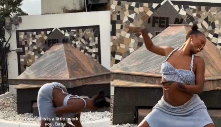 Korra Obidi Dances at Fela Kuti’s Graveside, Calls It a Tribute