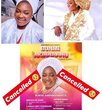 Family Cancels Burial Plans for Late Gospel Singer Omije Ojumi