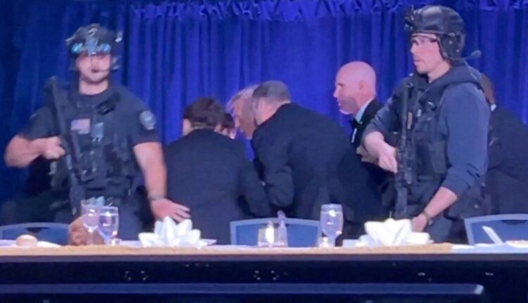 Trump Escorted to Safety After Gunfire Near White House Correspondents’ Dinner