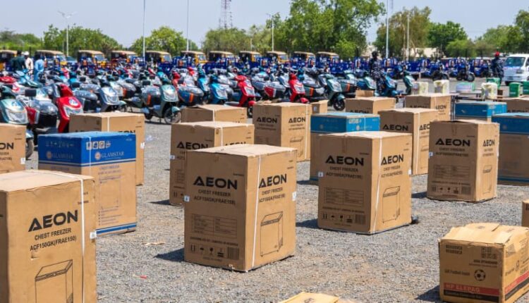 Sen. Abbas distributes 60 cars, 270 tricycles, motorcycles, others to constituents