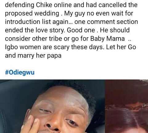 How Nigerian Man Called Off Wedding After Fiancée Defends Singer Chike Online