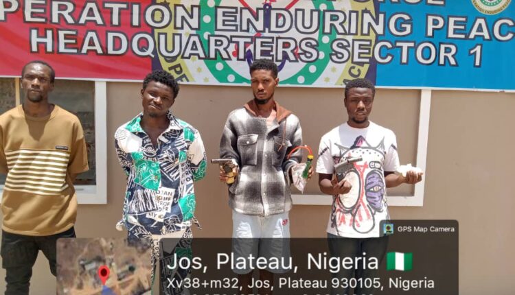 Troops Arrest 4 Armed Militia, Recover 2 Pistols in Jos
